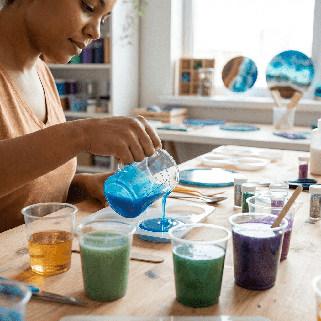 Epoxid Guss Resin Kunstwerk